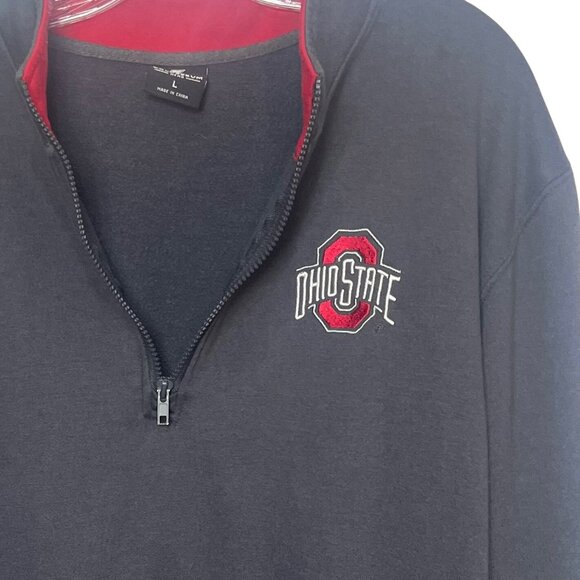 Ohio State 1/4 Zip Pullover Sweatshirt Mens Large Gray Colosseum Fanwear NCAA - Picture 5 of 7
